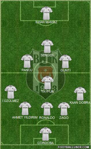 Besiktas JK Formation 2013