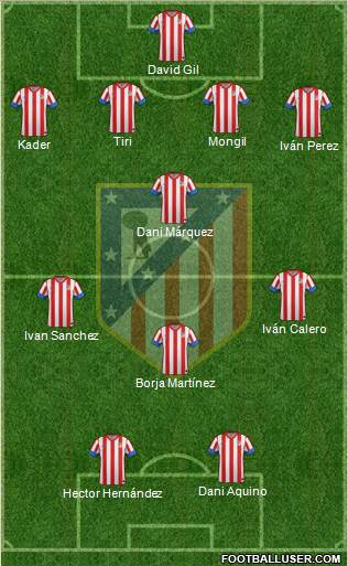 C. Atlético Madrid S.A.D. Formation 2013