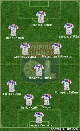 Olympique Lyonnais Formation 2013