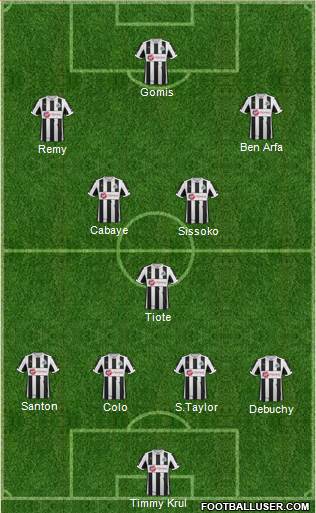 Newcastle United Formation 2013