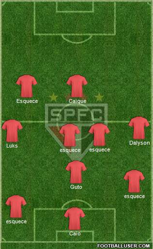 São Paulo FC Formation 2013
