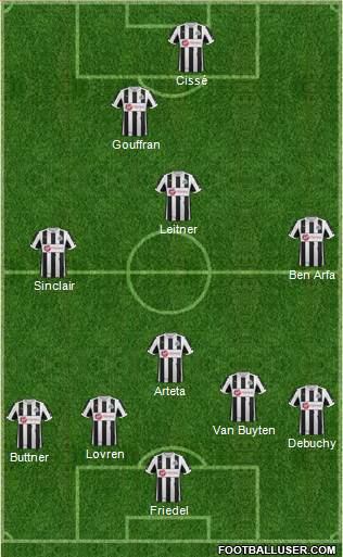 Newcastle United Formation 2013