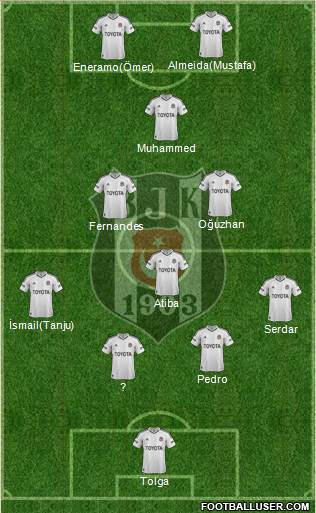 Besiktas JK Formation 2013