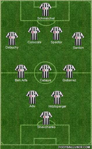 Newcastle United Formation 2013