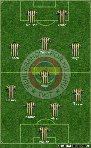 Fenerbahçe SK Formation 2013