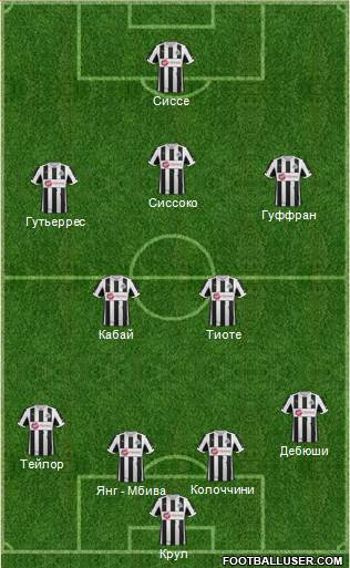Newcastle United Formation 2013