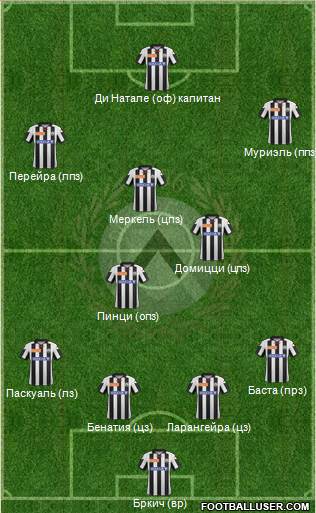 Udinese Formation 2013