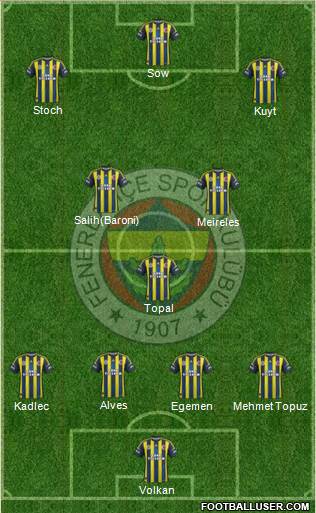 Fenerbahçe SK Formation 2013