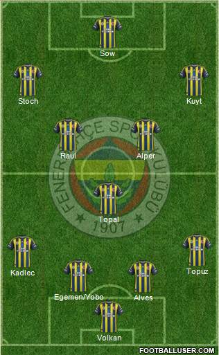 Fenerbahçe SK Formation 2013