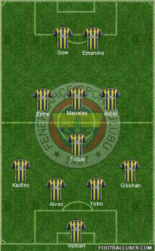 Fenerbahçe SK Formation 2013