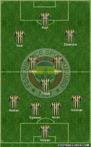 Fenerbahçe SK Formation 2013
