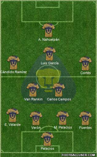 Club de Fútbol Universidad Formation 2013