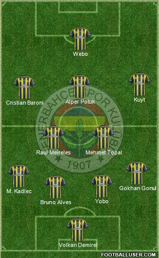Fenerbahçe SK Formation 2013