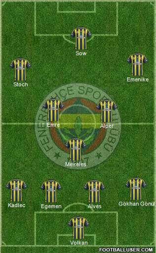 Fenerbahçe SK Formation 2013