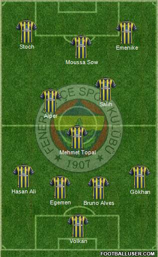 Fenerbahçe SK Formation 2013