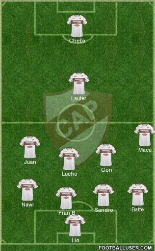 Platense football formation