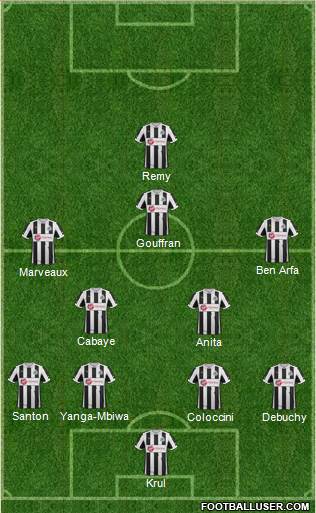 Newcastle United Formation 2013