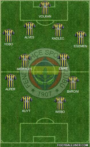 Fenerbahçe SK Formation 2013