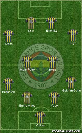 Fenerbahçe SK Formation 2013