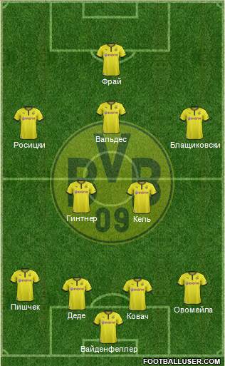 Borussia Dortmund Formation 2013