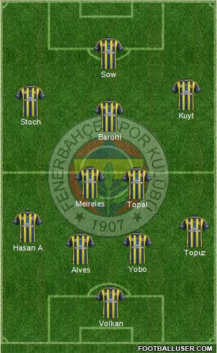 Fenerbahçe SK Formation 2013