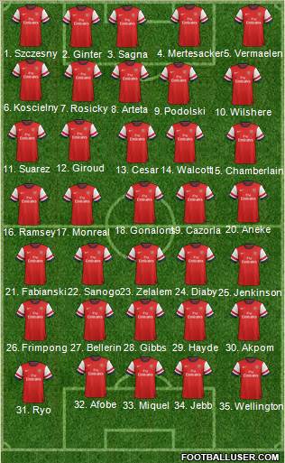 Arsenal Formation 2013