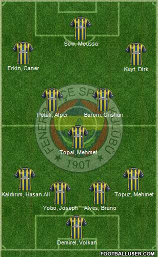 Fenerbahçe SK Formation 2013