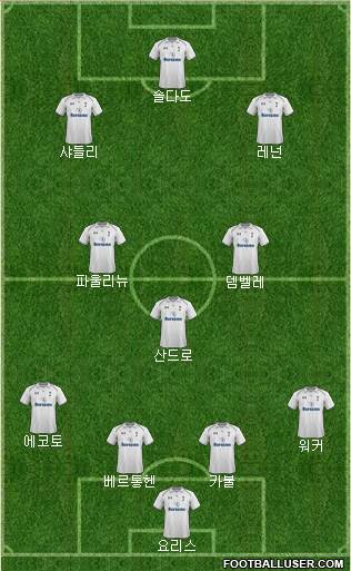Tottenham Hotspur Formation 2013
