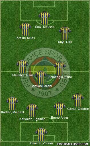Fenerbahçe SK Formation 2013