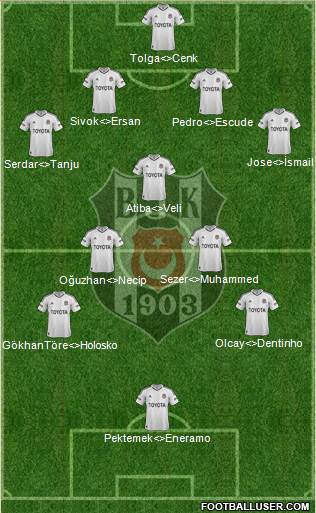 Besiktas JK Formation 2013