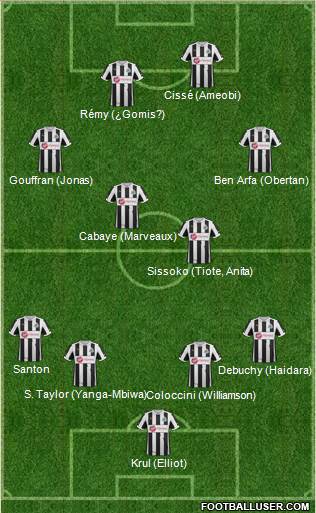 Newcastle United Formation 2013