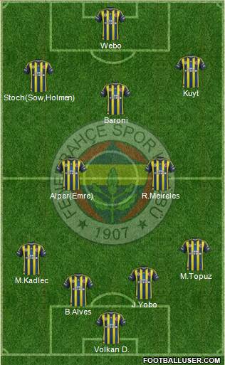 Fenerbahçe SK Formation 2013