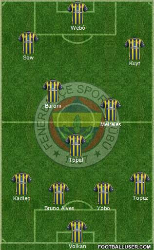 Fenerbahçe SK Formation 2013