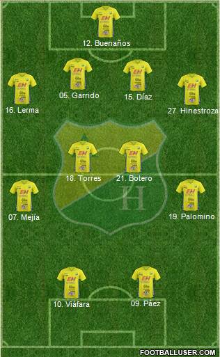 CD Atlético Huila Formation 2013