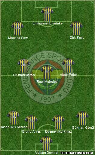 Fenerbahçe SK Formation 2013