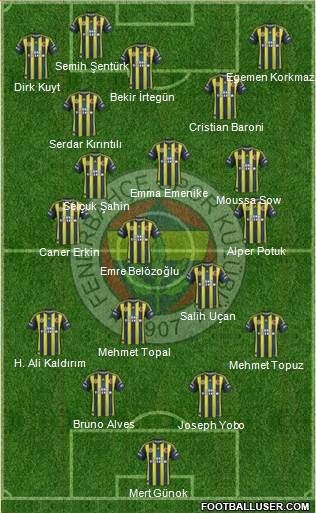 Fenerbahçe SK Formation 2013