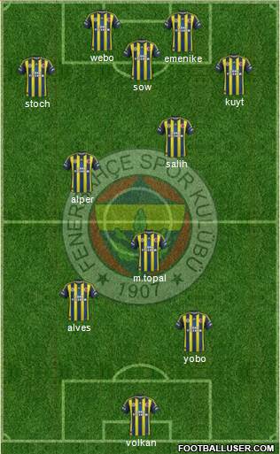 Fenerbahçe SK Formation 2013