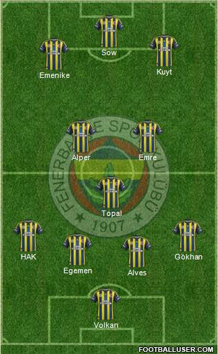 Fenerbahçe SK Formation 2013