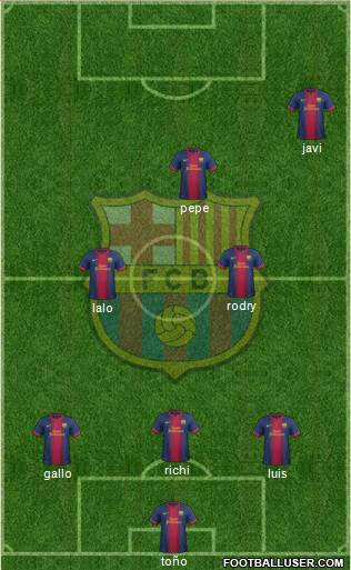F.C. Barcelona Formation 2013