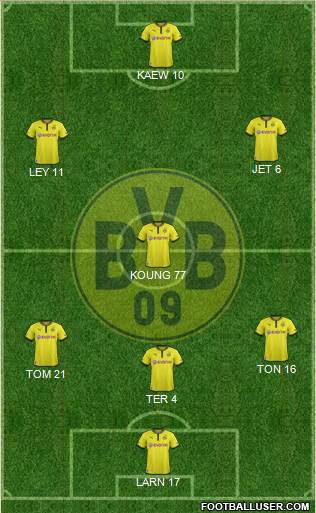 Borussia Dortmund Formation 2013