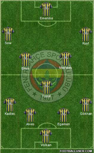 Fenerbahçe SK Formation 2013