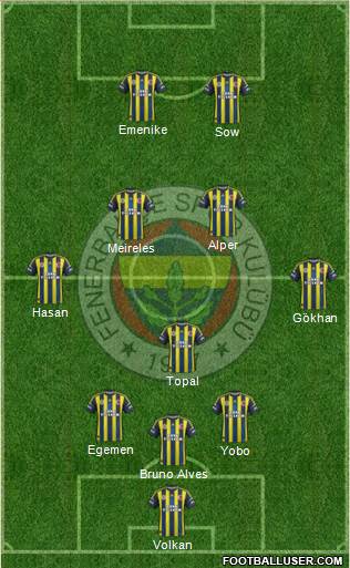 Fenerbahçe SK Formation 2013