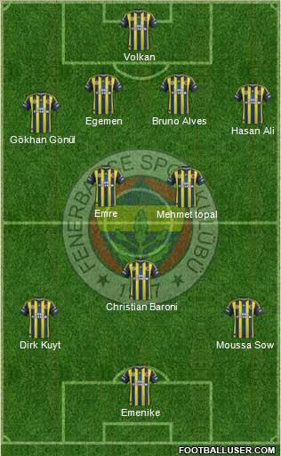 Fenerbahçe SK Formation 2013