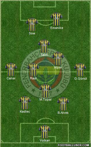 Fenerbahçe SK Formation 2013