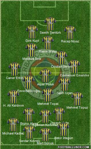 Fenerbahçe SK Formation 2013