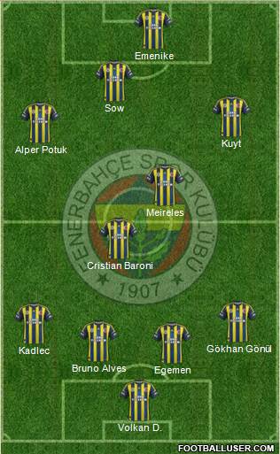 Fenerbahçe SK Formation 2013