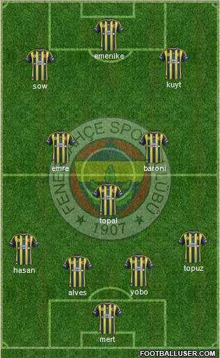 Fenerbahçe SK Formation 2013