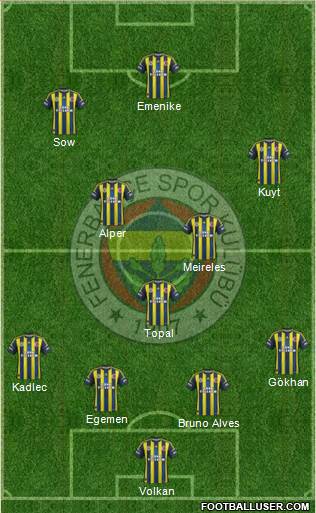 Fenerbahçe SK Formation 2013