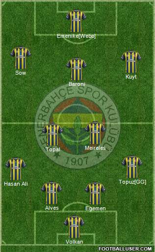Fenerbahçe SK Formation 2013