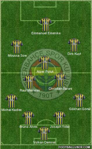 Fenerbahçe SK Formation 2013